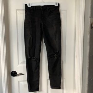 Citizens of humanity black denim distressed